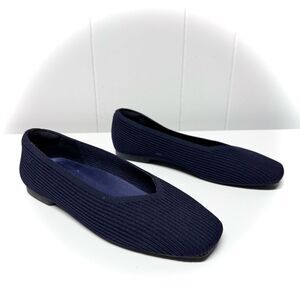 VIVAIA Margot 2.0 Square Toe Navy Flats Size 37